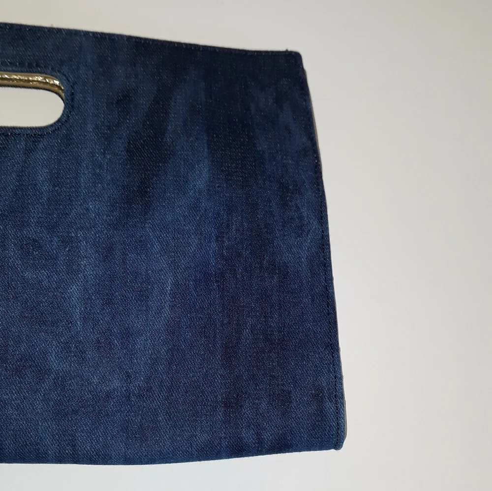 Rhinestone Bling Denim Clutch